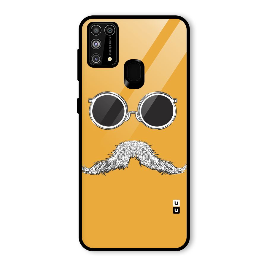 Sassy Mustache Glass Back Case for Galaxy F41
