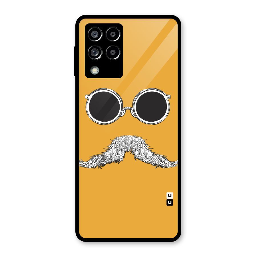 Sassy Mustache Glass Back Case for Galaxy M53 5G