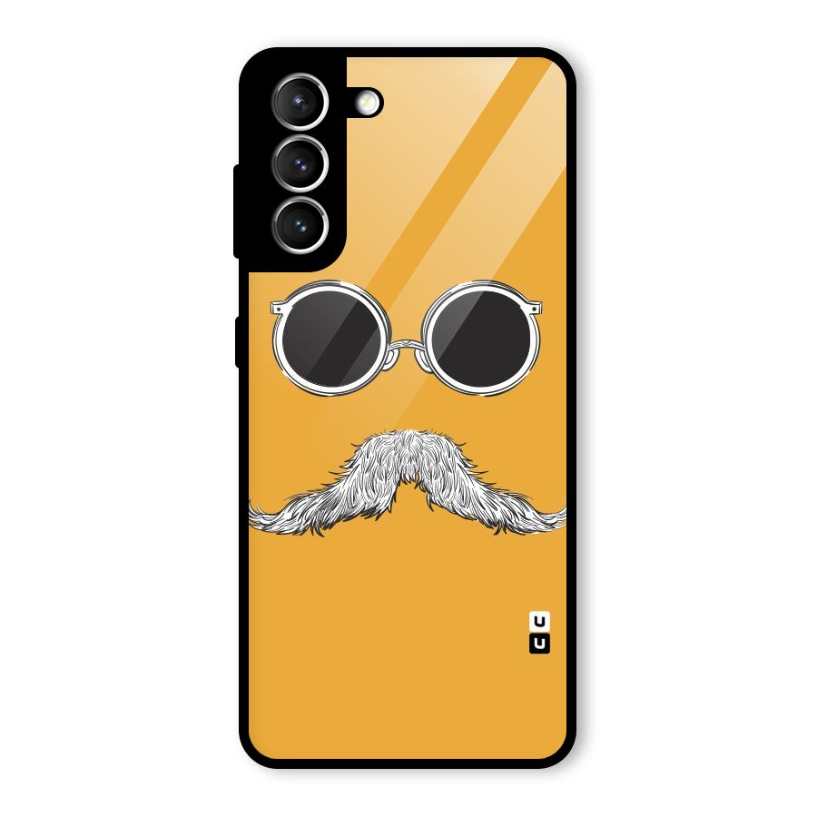Sassy Mustache Glass Back Case for Galaxy S21 5G