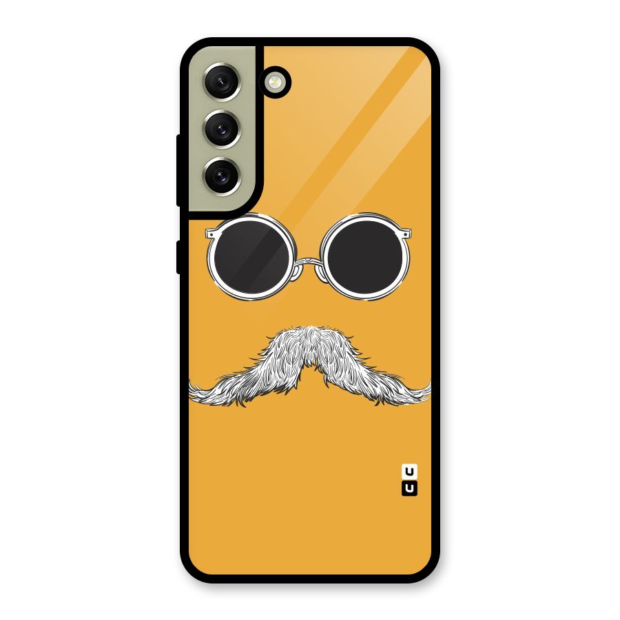 Sassy Mustache Glass Back Case for Galaxy S21 FE 5G