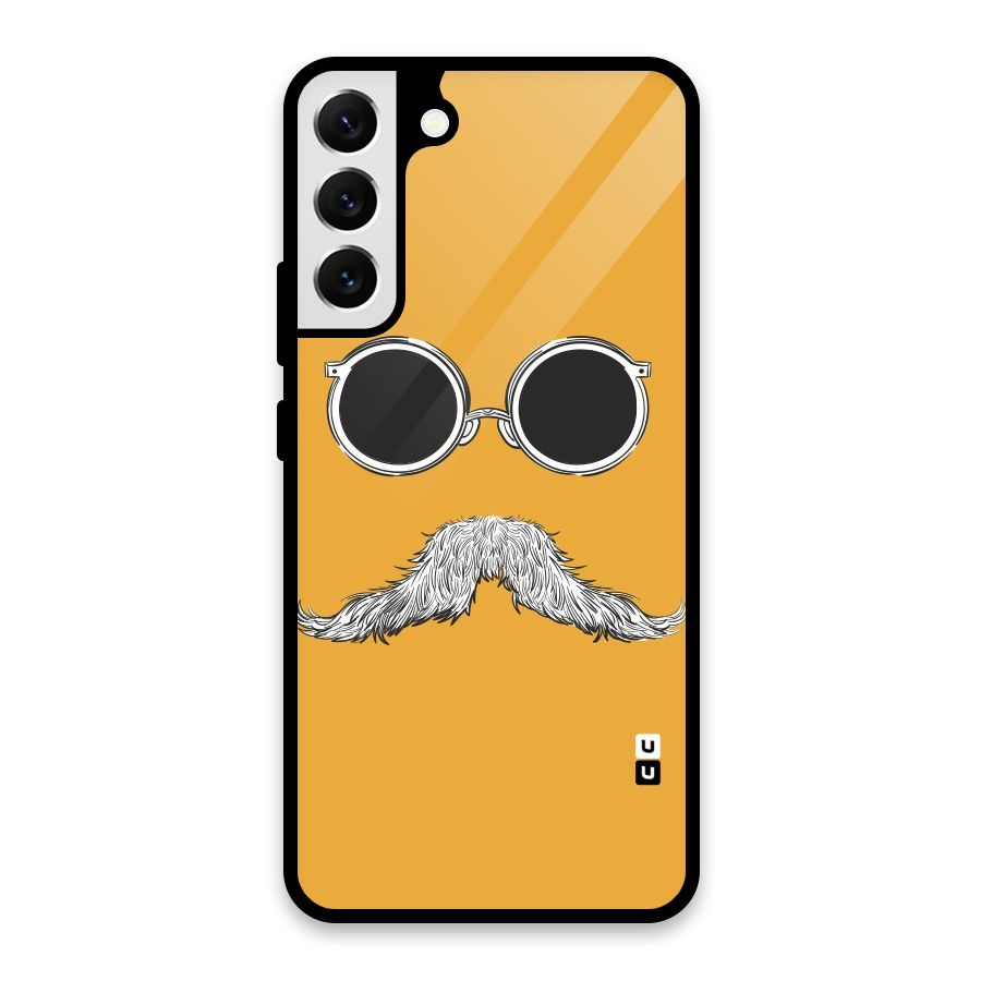 Sassy Mustache Glass Back Case for Galaxy S22 Plus 5G
