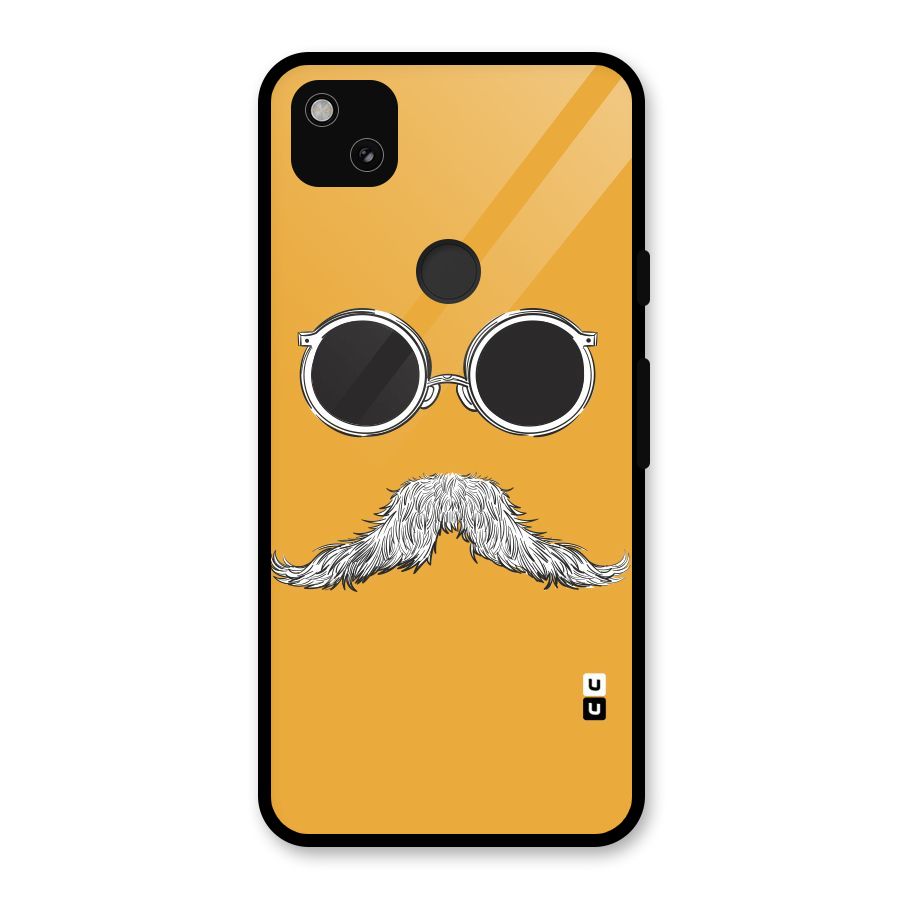 Sassy Mustache Glass Back Case for Google Pixel 4a
