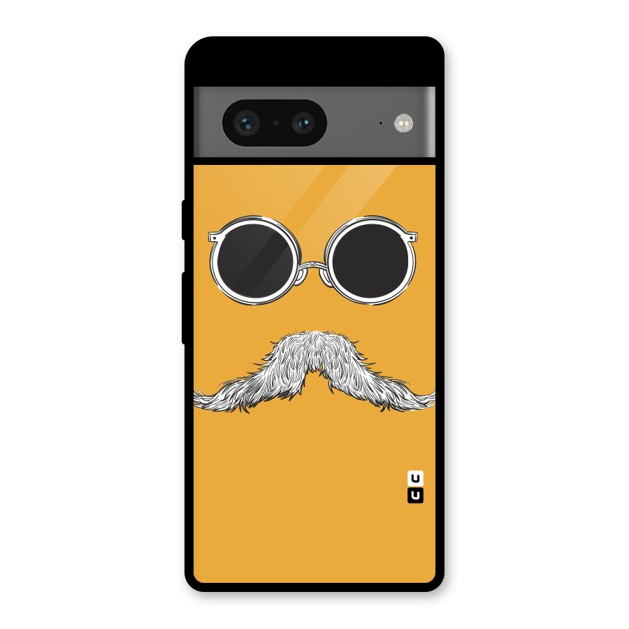 Sassy Mustache Glass Back Case for Google Pixel 7