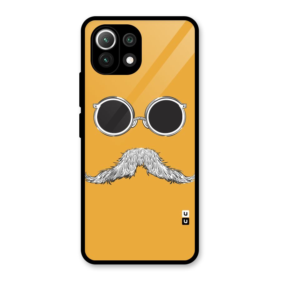 Sassy Mustache Glass Back Case for Mi 11 Lite