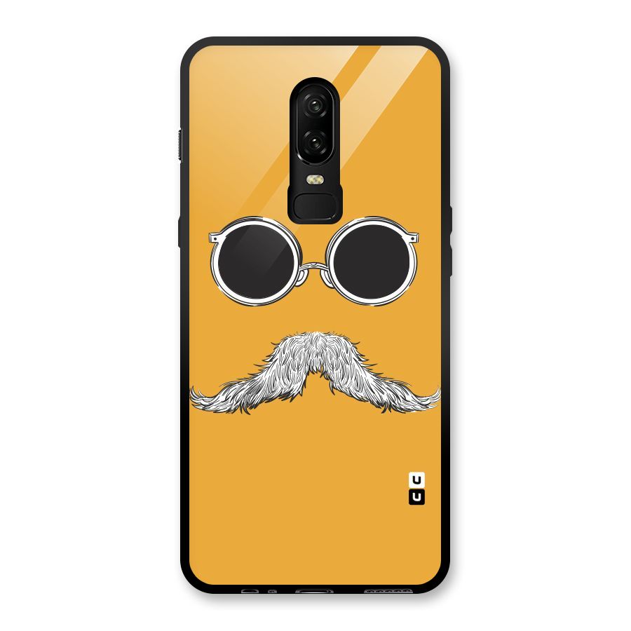 Sassy Mustache Glass Back Case for OnePlus 6
