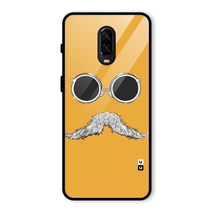 Sassy Mustache Glass Back Case for OnePlus 6T