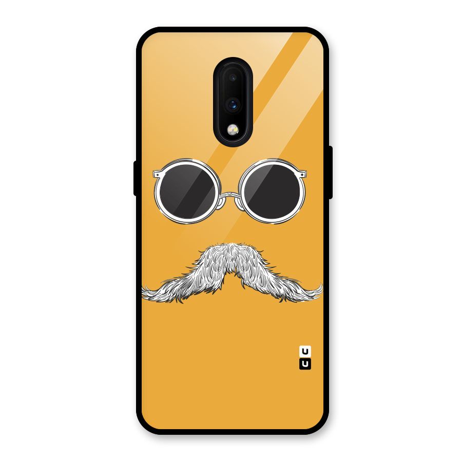 Sassy Mustache Glass Back Case for OnePlus 7