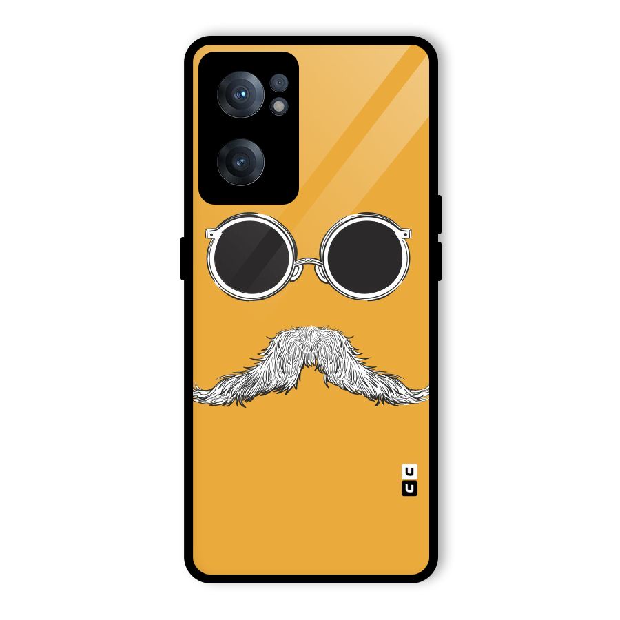 Sassy Mustache Glass Back Case for OnePlus Nord CE 2 5G