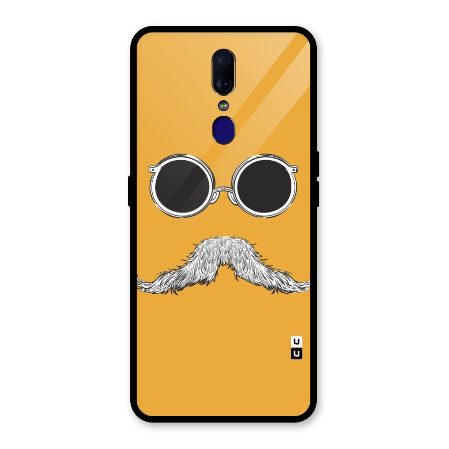 Sassy Mustache Glass Back Case for Oppo F11
