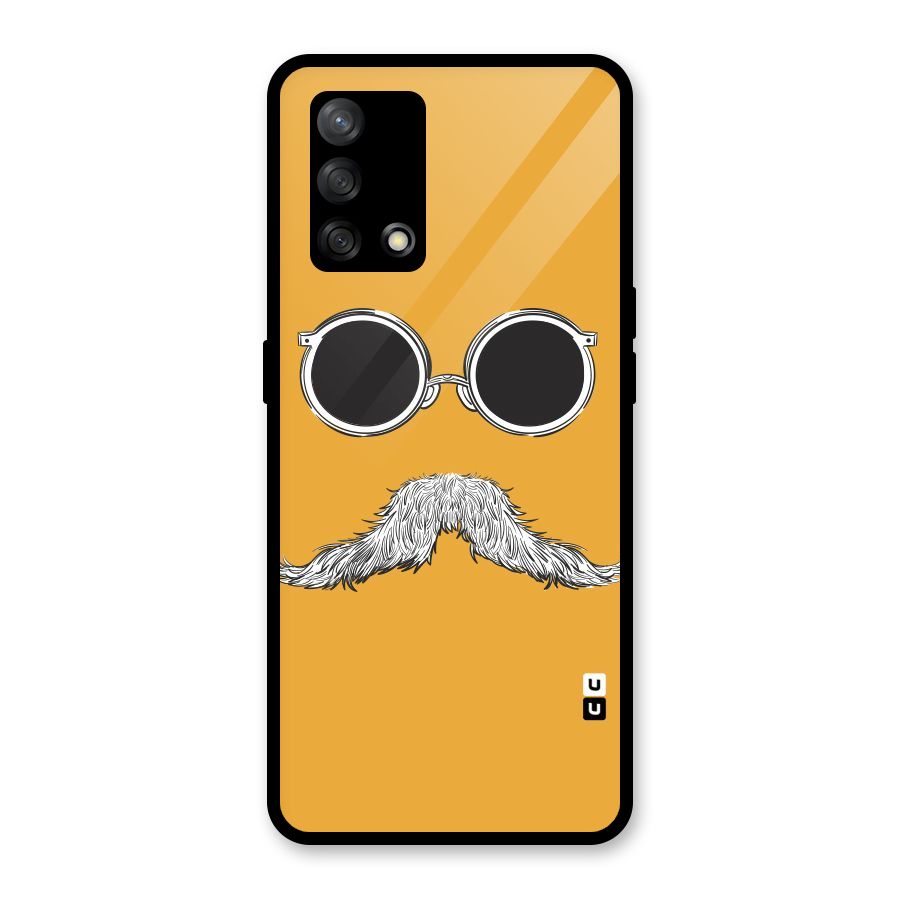 Sassy Mustache Glass Back Case for Oppo F19