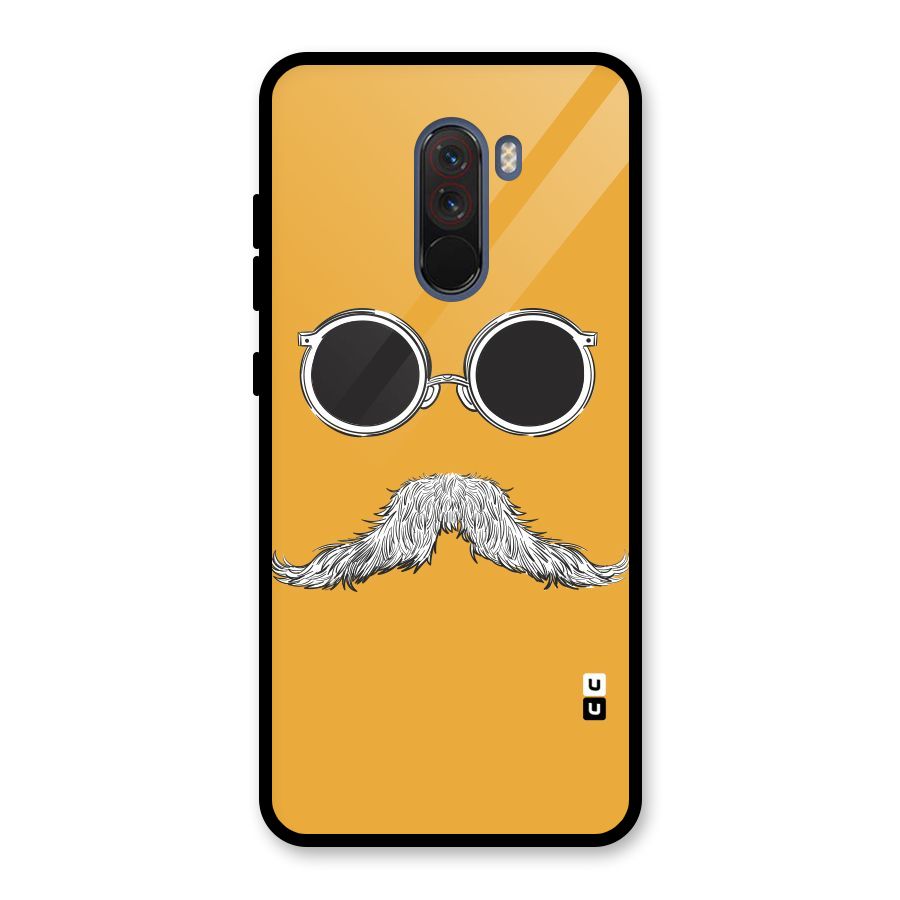 Sassy Mustache Glass Back Case for Poco F1