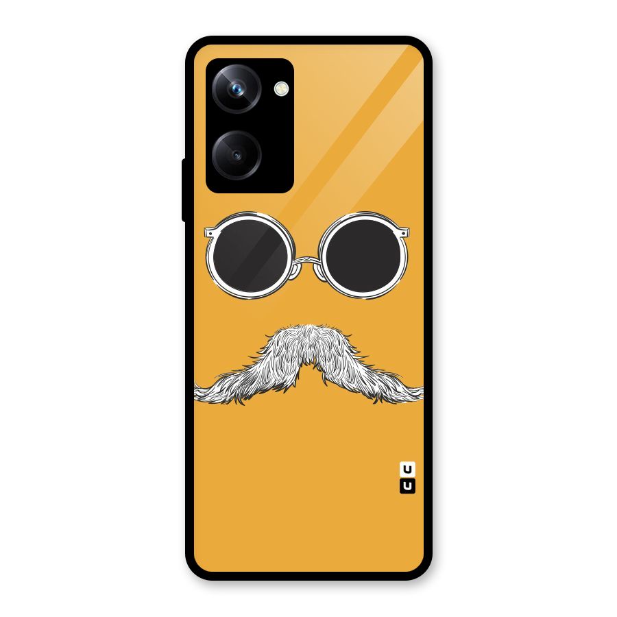 Sassy Mustache Glass Back Case for Realme 10 Pro