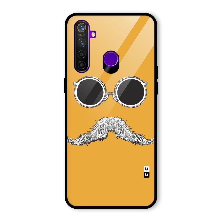 Sassy Mustache Glass Back Case for Realme 5 Pro