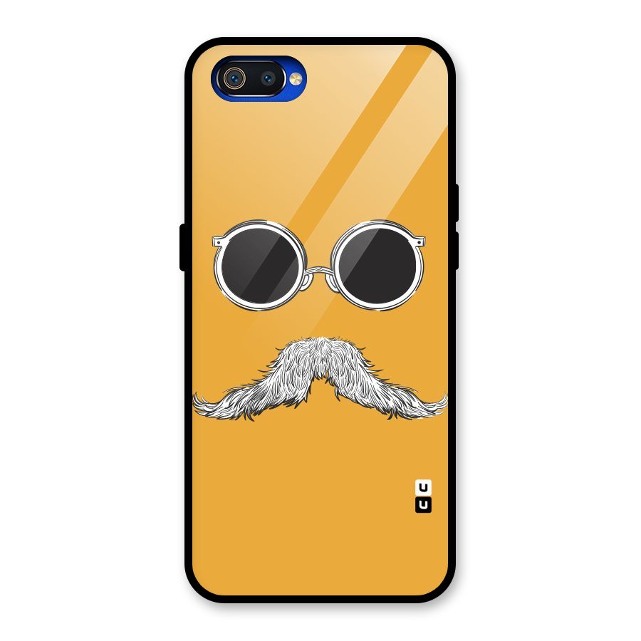Sassy Mustache Glass Back Case for Realme C2
