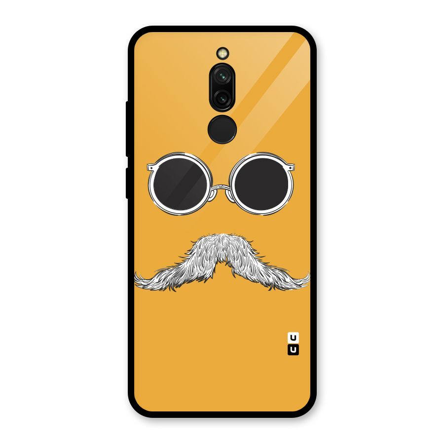 Sassy Mustache Glass Back Case for Redmi 8