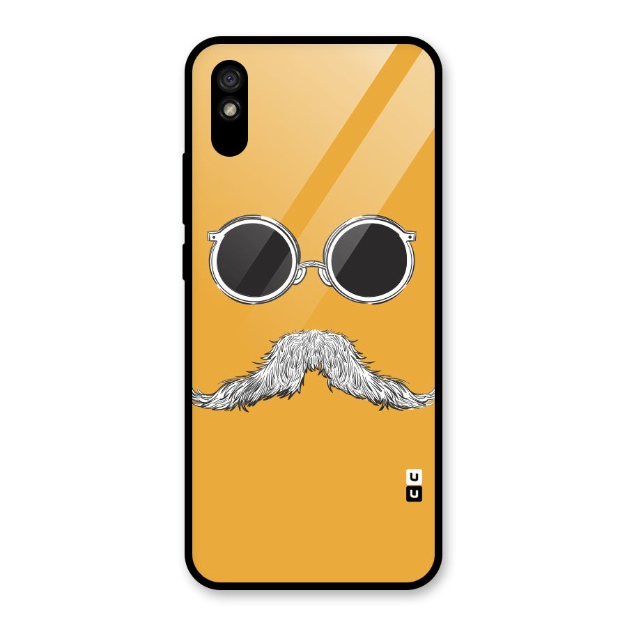 Sassy Mustache Glass Back Case for Redmi 9i
