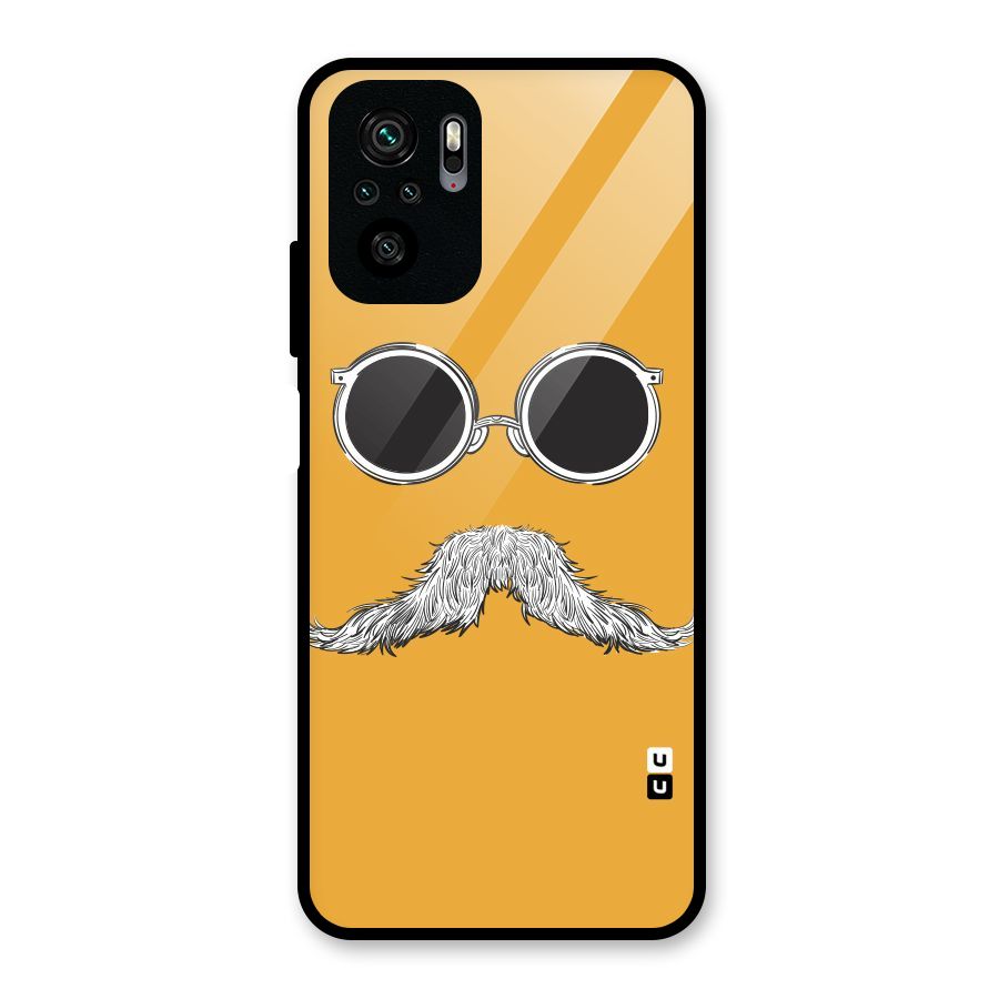 Sassy Mustache Glass Back Case for Redmi Note 10S