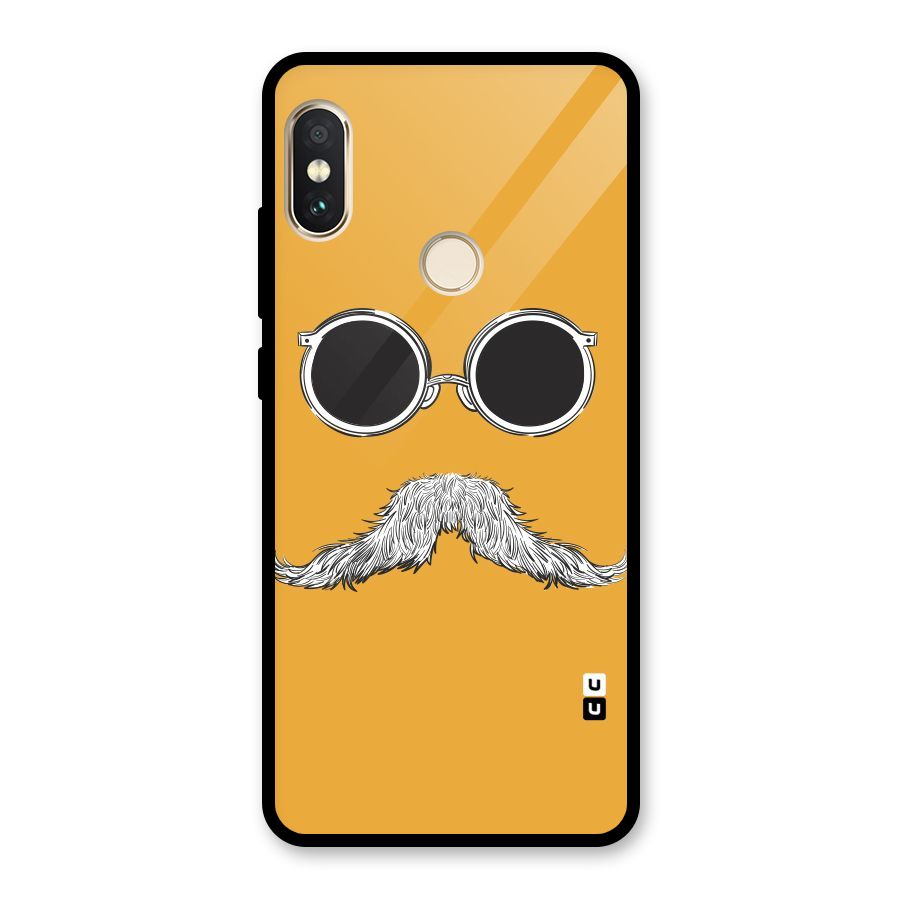 Sassy Mustache Glass Back Case for Redmi Note 5 Pro
