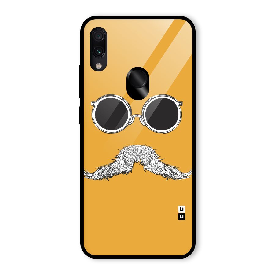 Sassy Mustache Glass Back Case for Redmi Note 7 Pro