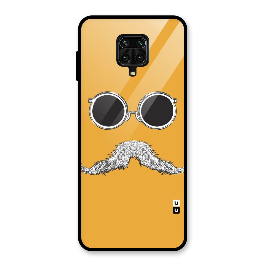 Sassy Mustache Glass Back Case for Redmi Note 9 Pro
