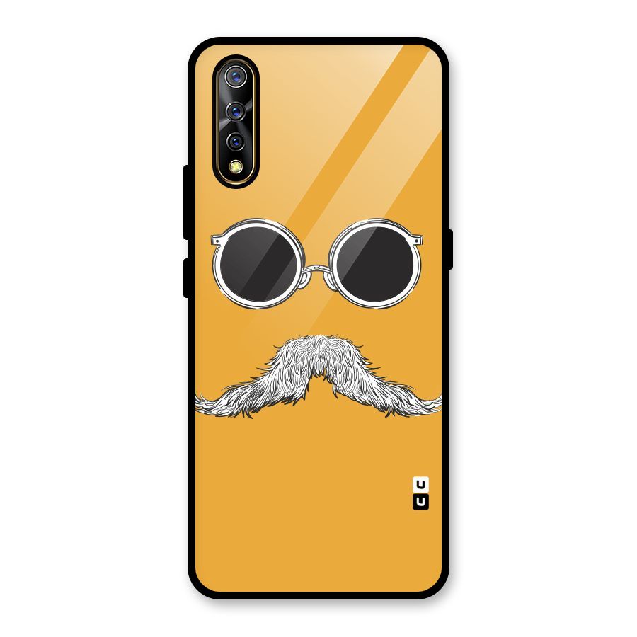 Sassy Mustache Glass Back Case for Vivo S1