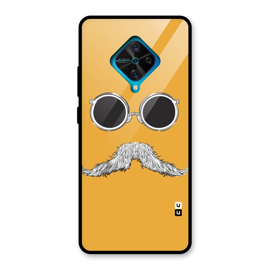 Sassy Mustache Glass Back Case for Vivo S1 Pro