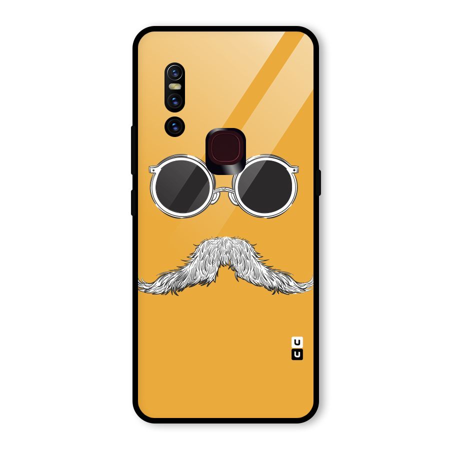 Sassy Mustache Glass Back Case for Vivo V15