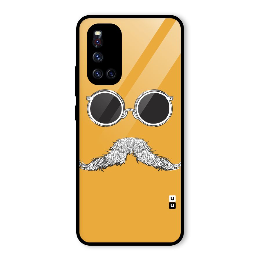 Sassy Mustache Glass Back Case for Vivo V19