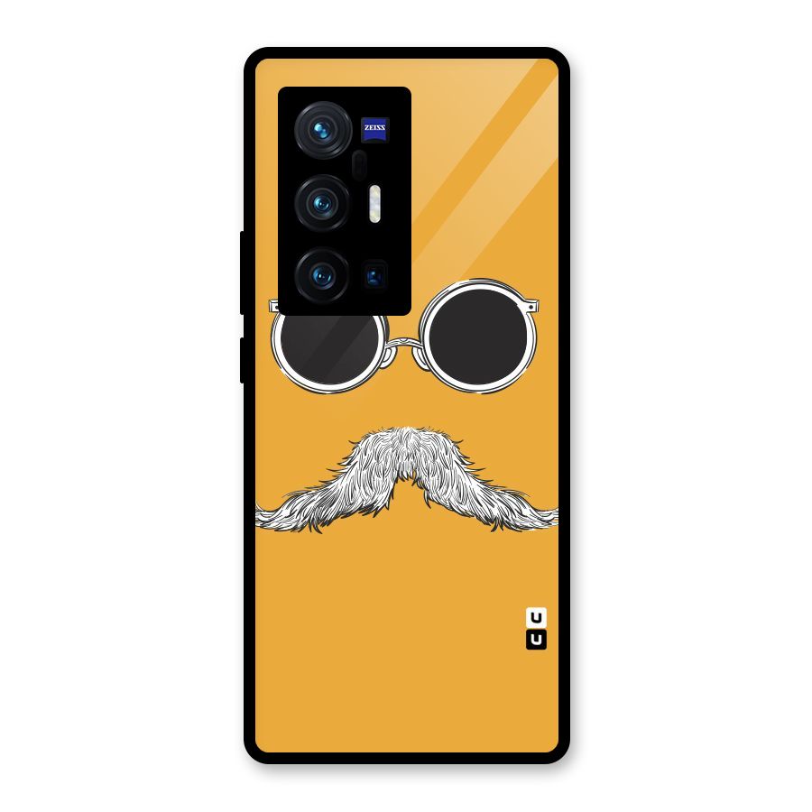 Sassy Mustache Glass Back Case for Vivo X70 Pro Plus