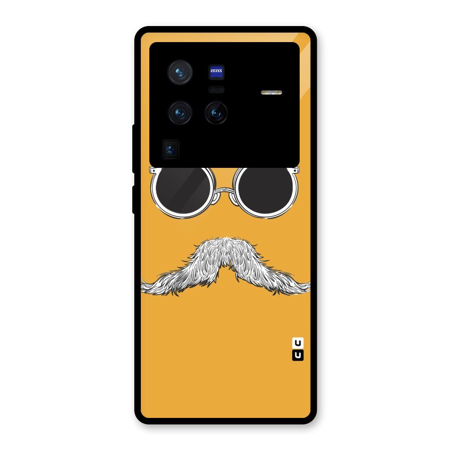 Sassy Mustache Glass Back Case for Vivo X80 Pro