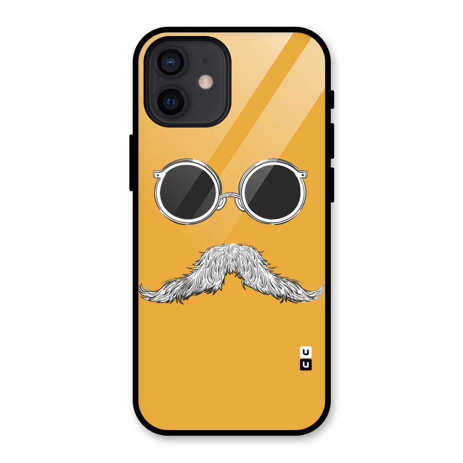 Sassy Mustache Glass Back Case for iPhone 12