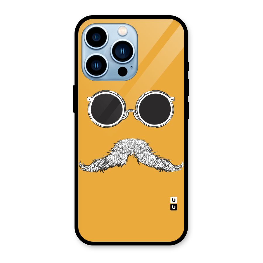 Sassy Mustache Glass Back Case for iPhone 13 Pro