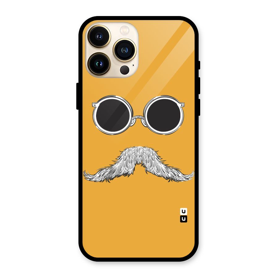 Sassy Mustache Glass Back Case for iPhone 13 Pro Max