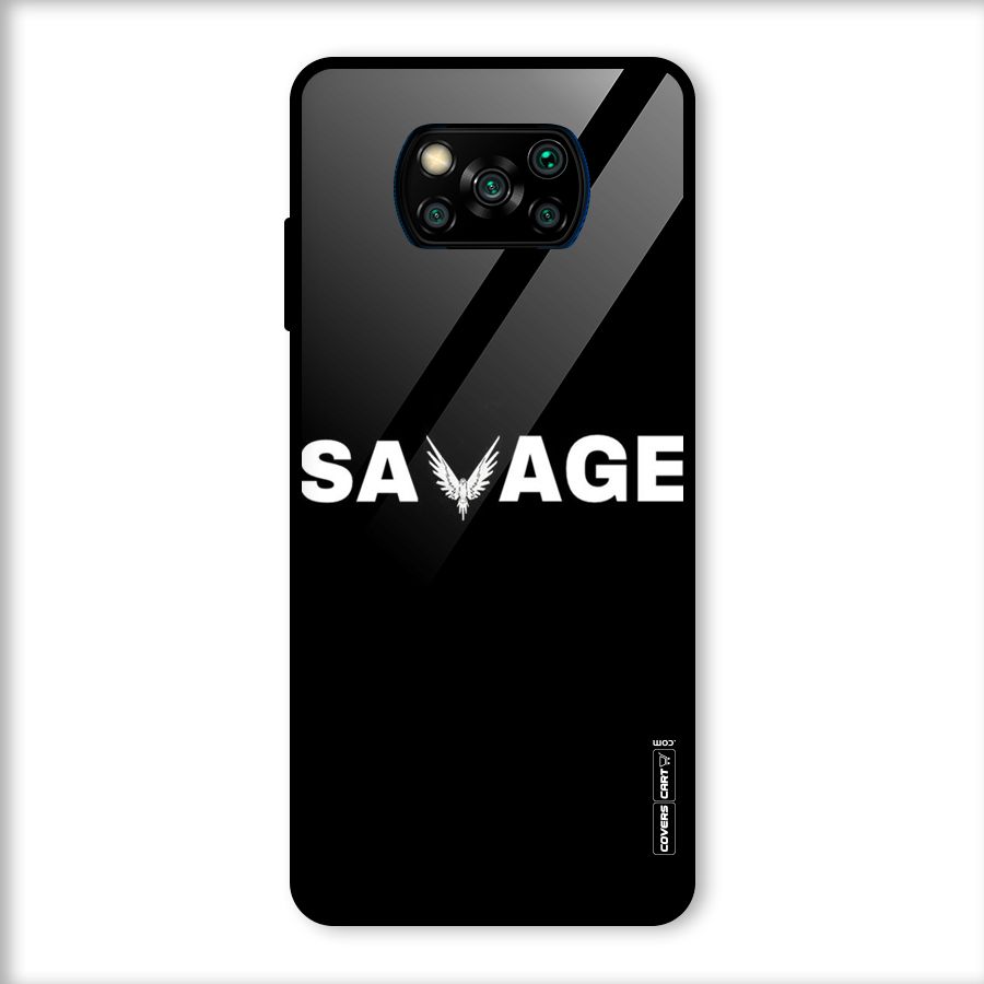 Savage Glass Back Case for Poco X3