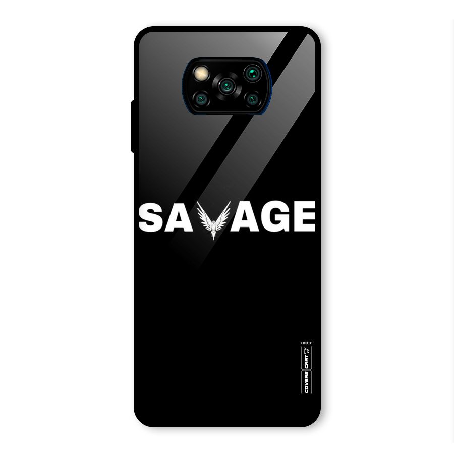 Savage Glass Back Case for Poco X3 Pro