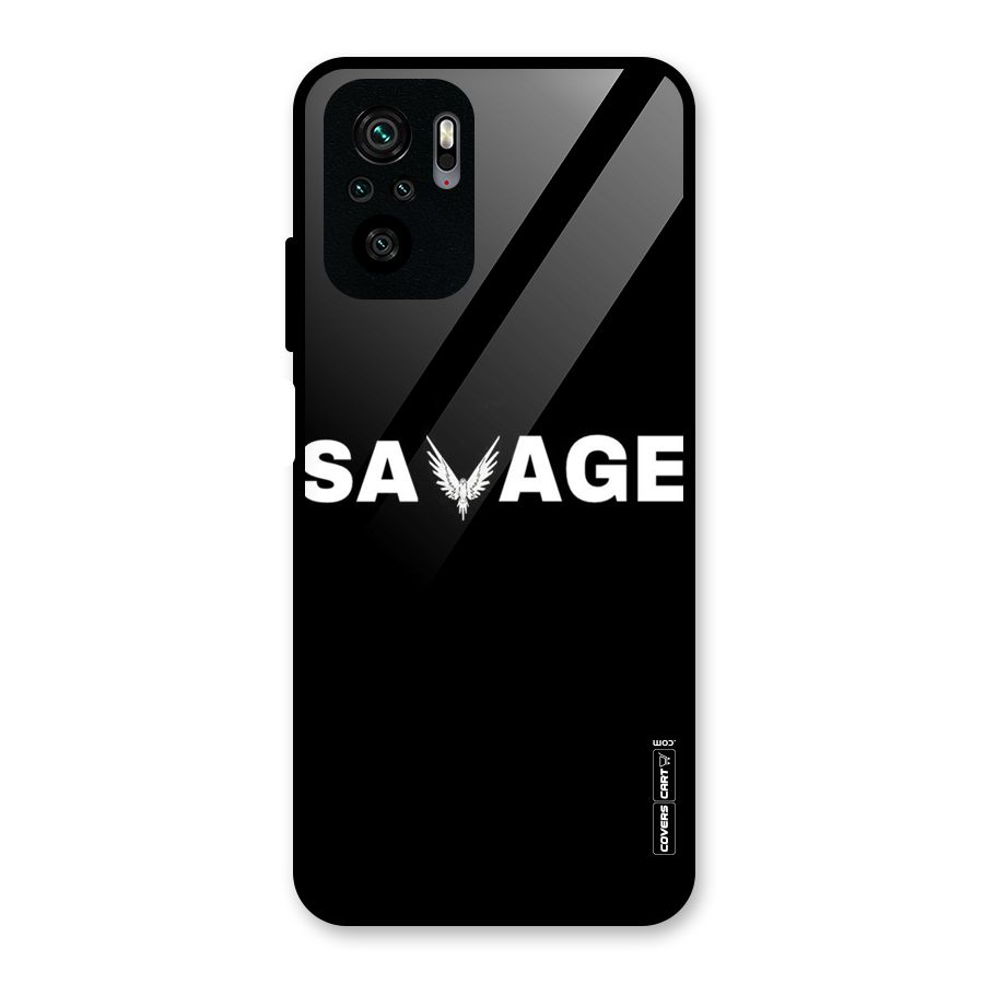 Savage Glass Back Case for Redmi Note 10S