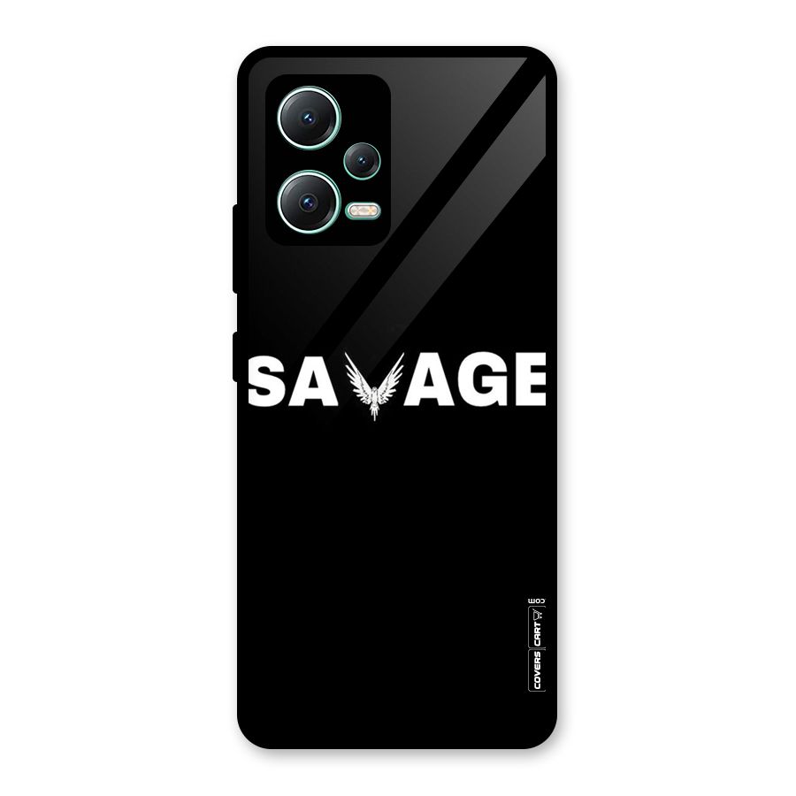 Savage Glass Back Case for Redmi Note 12 5G