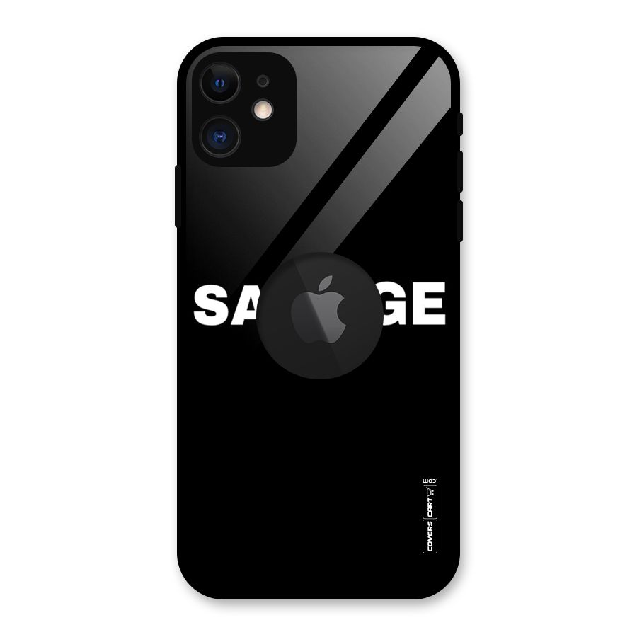 Savage Glass Back Case for iPhone 11 Logo Cut