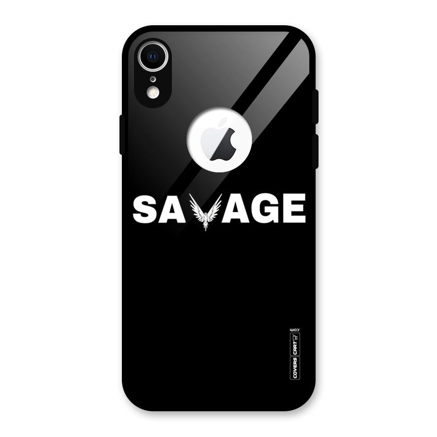 Savage Glass Back Case for iPhone XR Logo Cut