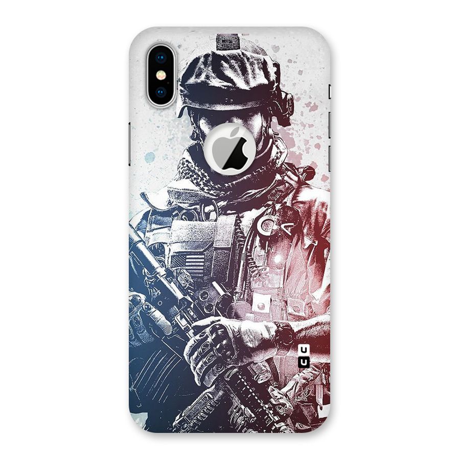 Saviour Back Case for iPhone X Logo Cut