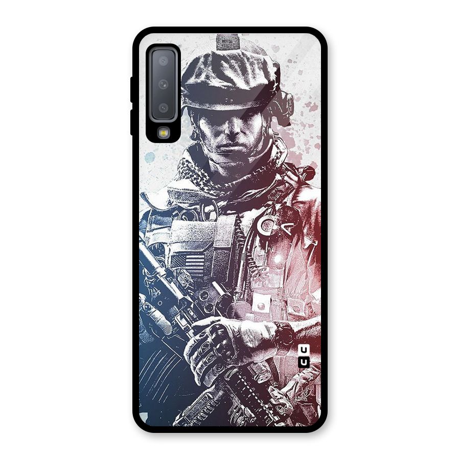 Saviour Glass Back Case for Galaxy A7 (2018)