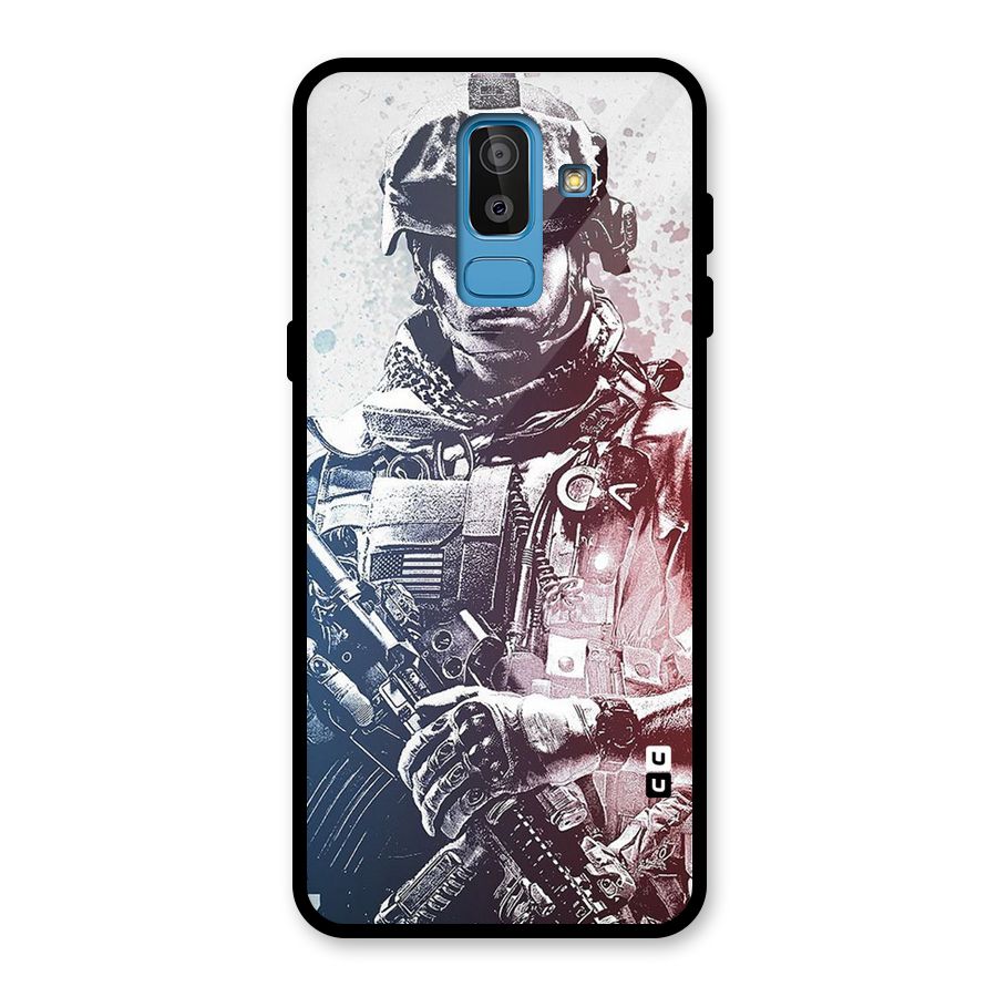 Saviour Glass Back Case for Galaxy J8