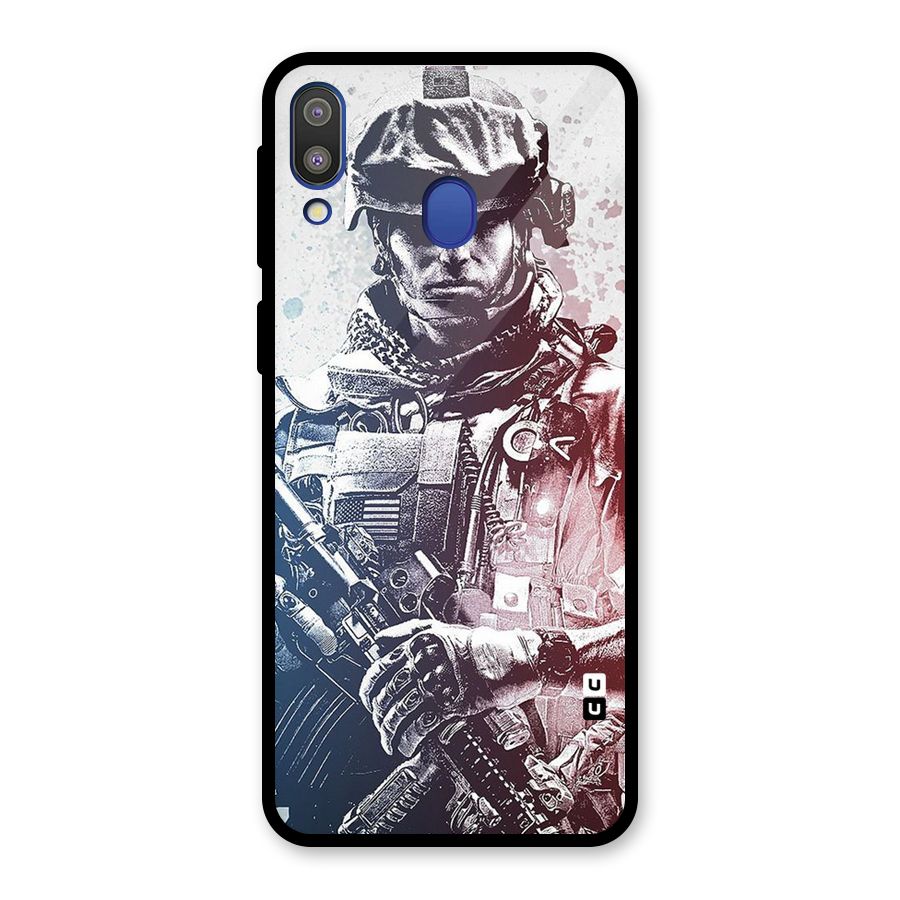 Saviour Glass Back Case for Galaxy M20