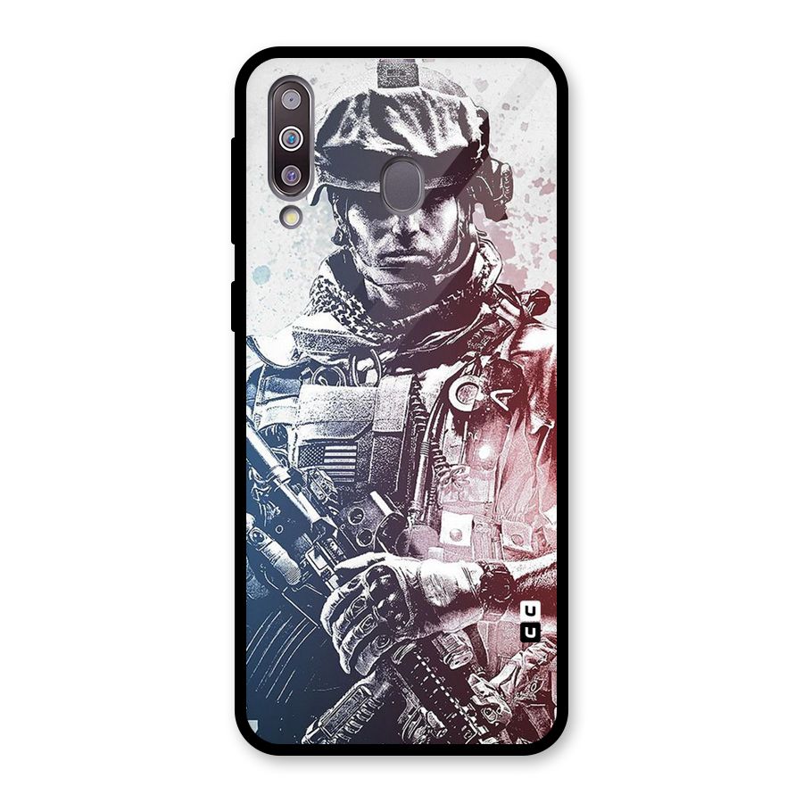 Saviour Glass Back Case for Galaxy M30