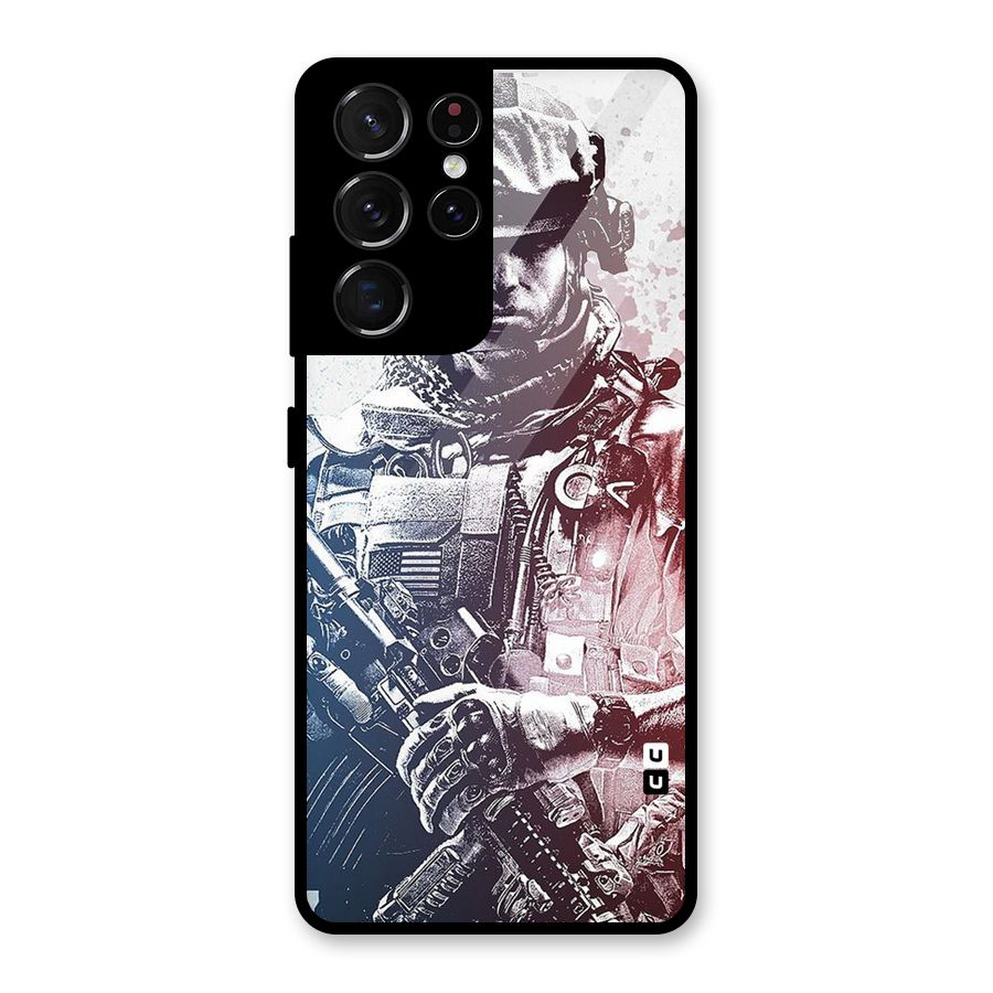 Saviour Glass Back Case for Galaxy S21 Ultra 5G