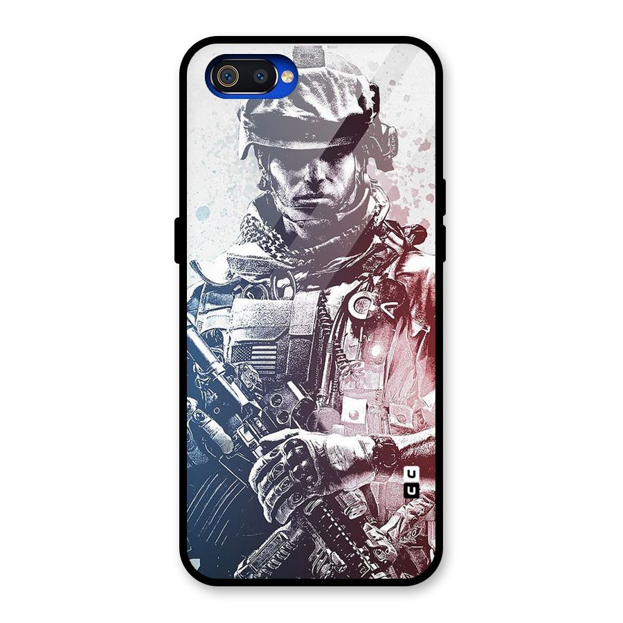 Saviour Glass Back Case for Realme C2