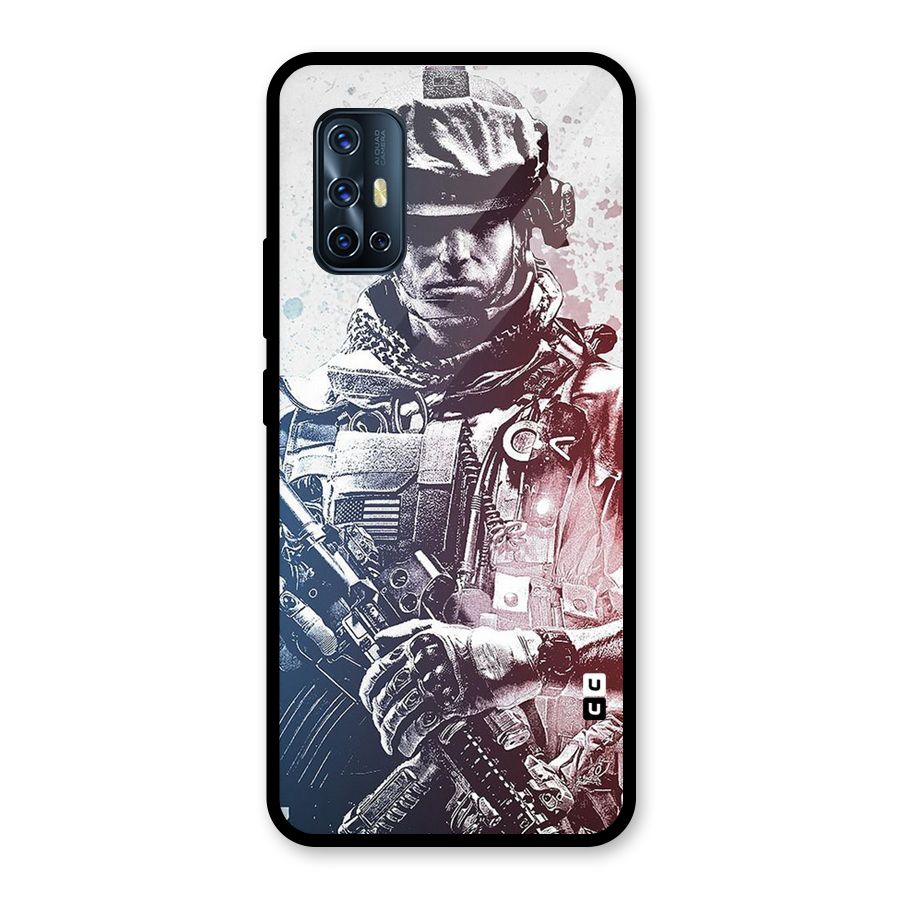 Saviour Glass Back Case for Vivo V17