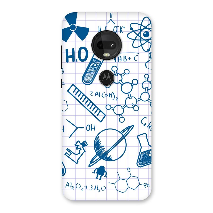 Science Notebook Back Case for Moto G7