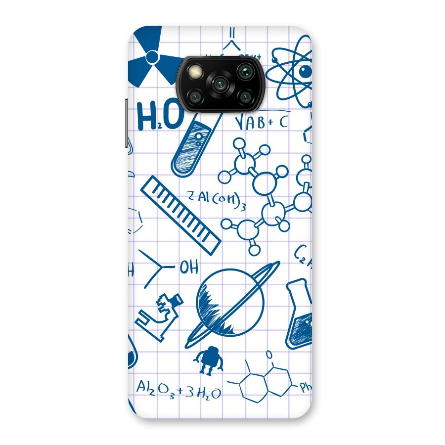 Science Notebook Back Case for Poco X3