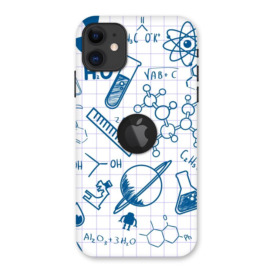 Science Notebook Back Case for iPhone 11 Logo Cut
